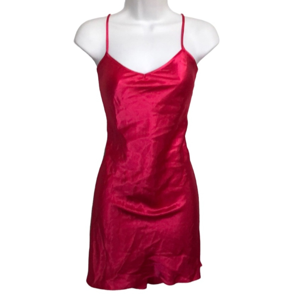 Gaviota Pink Satin Chemise Womens Size M